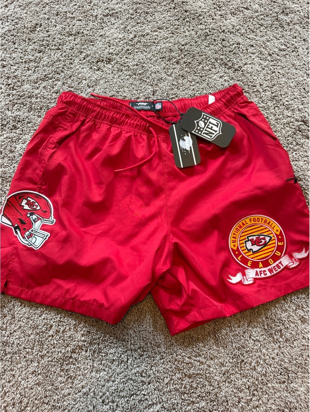 Pro Standard NFL Kansas City Chiefs Men's Red Board Shorts Size Large